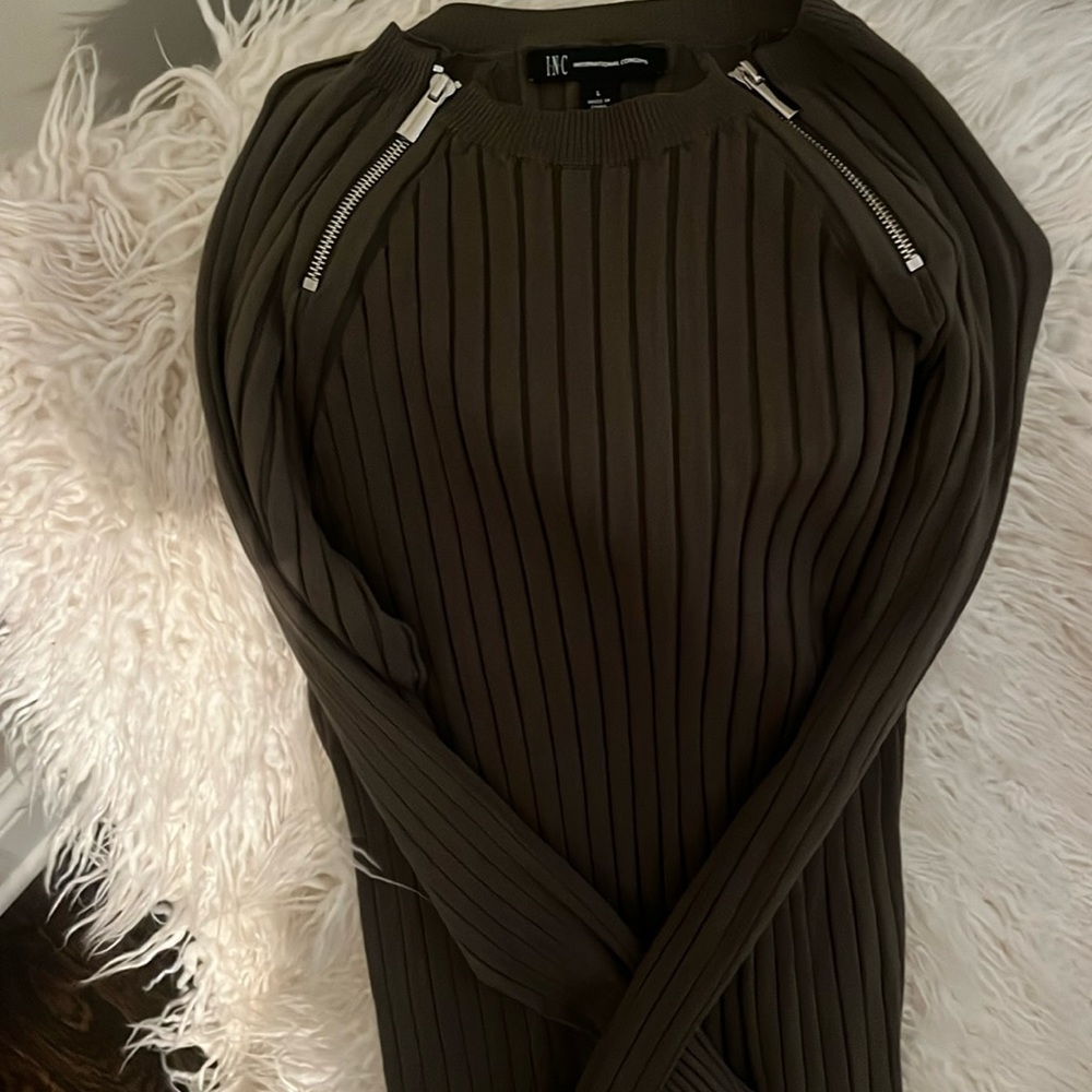 INC.. never worn, olive green large sweater..